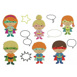 Stickserie Kleine Superhelden